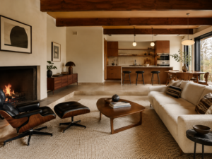 Home staging Denver — a mid century home staged to honor its architectural identity