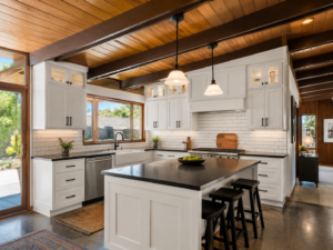 Not an ugly kitchen, but is it the right fit for this mid century modern home?