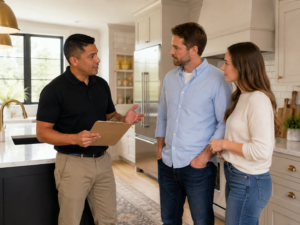 Legacy 100 Real Estate Partners broker guiding buyers through home inspection findings in Denver
